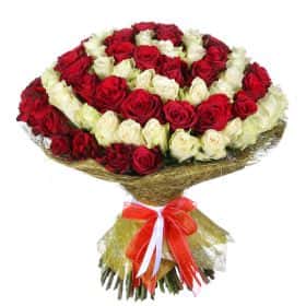 Букет из 101 розы "Бесконечность"