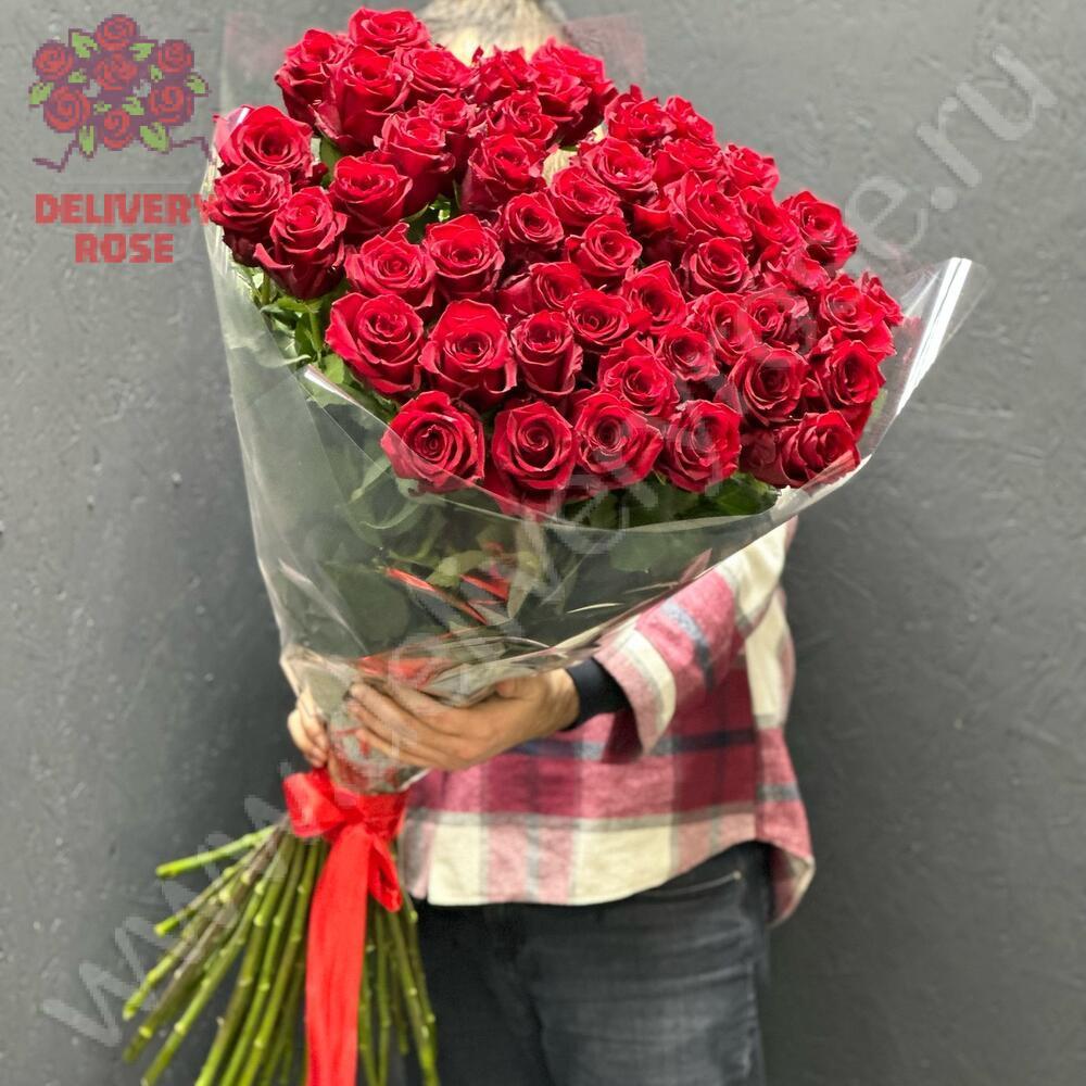 45 гигантских красных роз 150см