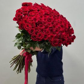 25 длинных роз 140 см