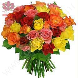 Кенийские розы Микс 40 см 51 шт