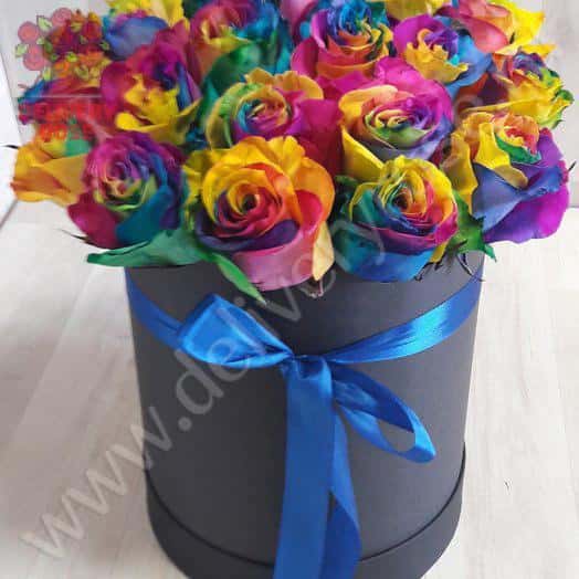 21 Радужная роза