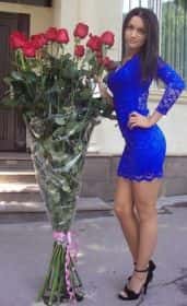 25 гигантских красных роз 150см