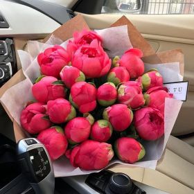 Алые пионы - 35 шт.